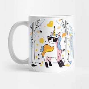 A fancy unicorn ready for the fall Mug